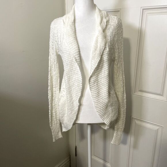 Charlotte Russe Women's Cardigan Ivory Open Front Sweater  Size Medium - Picture 1 of 9